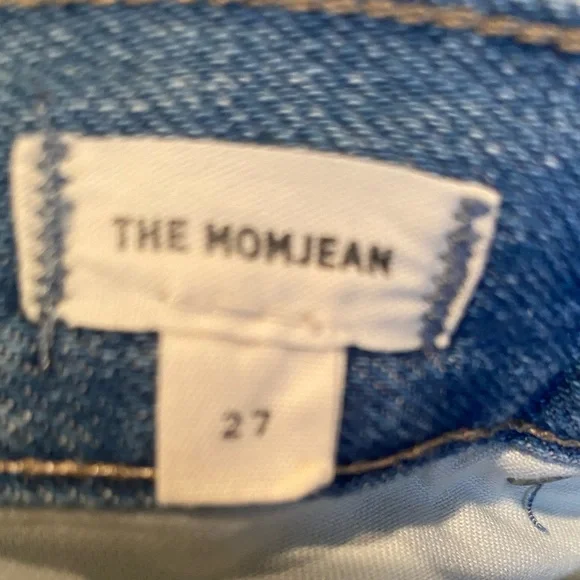 Madewell The Momjean Size 27 Distressed High Rise Straight Leg Jeans - Picture 5 of 9